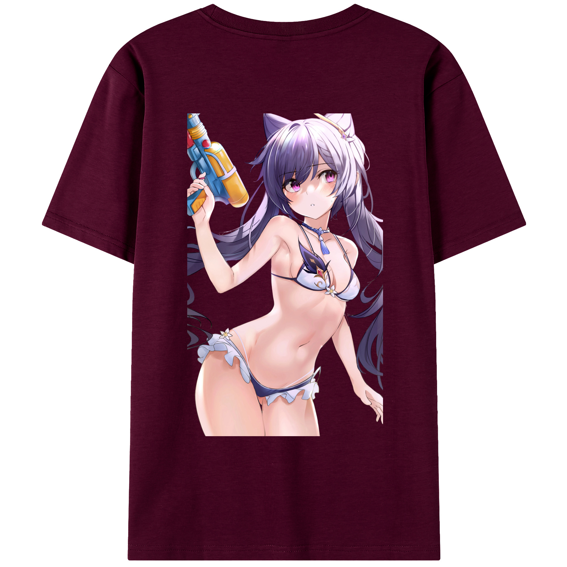 げんし神 刻晴 こくせい genshin Kokusei レディース半袖Tシャツ(バックプリント)